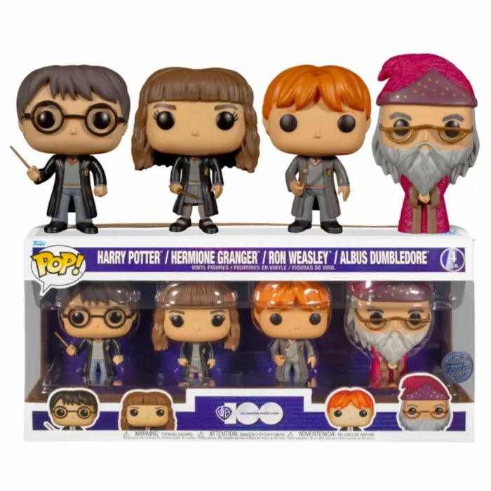 Harry Potter Pack de 4 Figuras POP! Movies Vinyl W1 9 cm