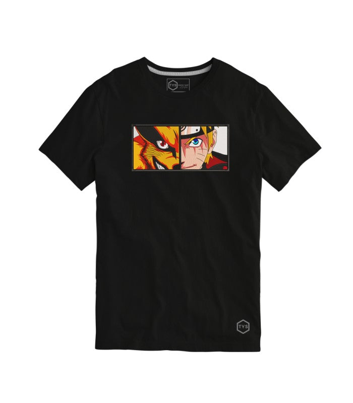 Camiseta Kurama Y Naruto Ojos Negra Frikhala