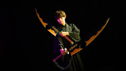 Demon Slayer: Kimetsu no Yaiba Réplicas Proplica 1/1 Plástica Espadas Nichirin (Tengen Uzui) 110 cm